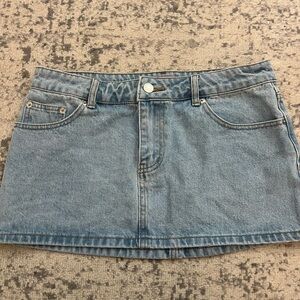 Edikted Denim Mini Skirt